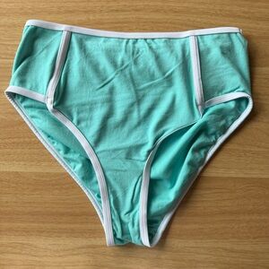 Kona Sol‎ Turquoise Bikini Bottom with White Trim